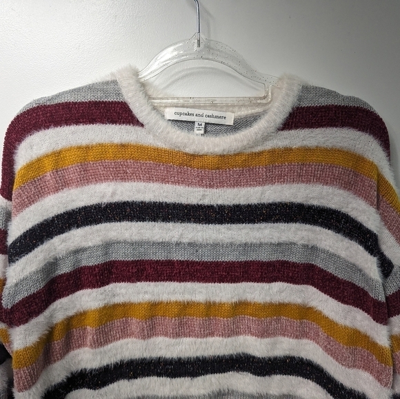 Cupcakes and Cashmere Rach Striped Sweater Sz M - Picture 3 of 12
